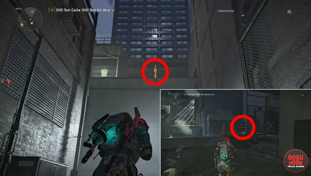 division 2 shd tech caches battery park where to find