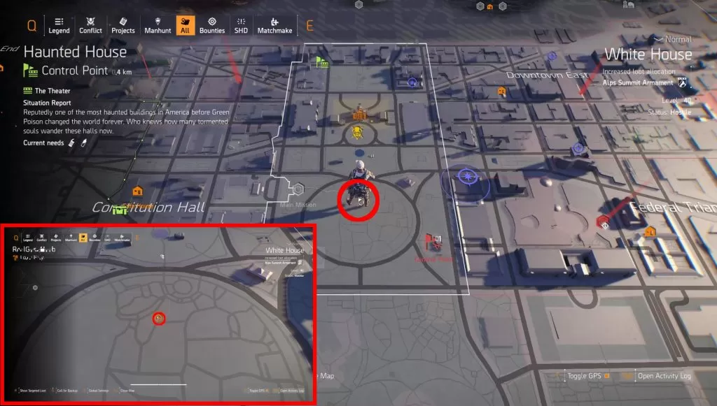 division 2 where to find hunters washington dc