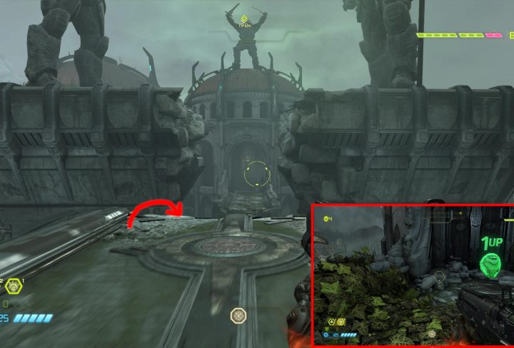 doom eternal mission 2 collectibles secrets locations exultia