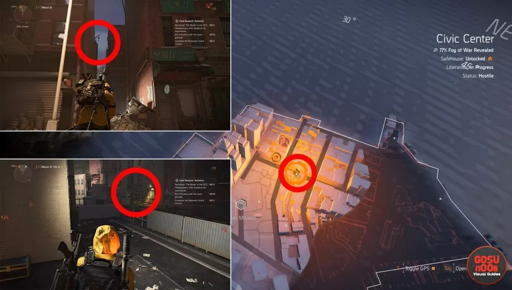 how to find all shd tech cache locations division 2 civic center