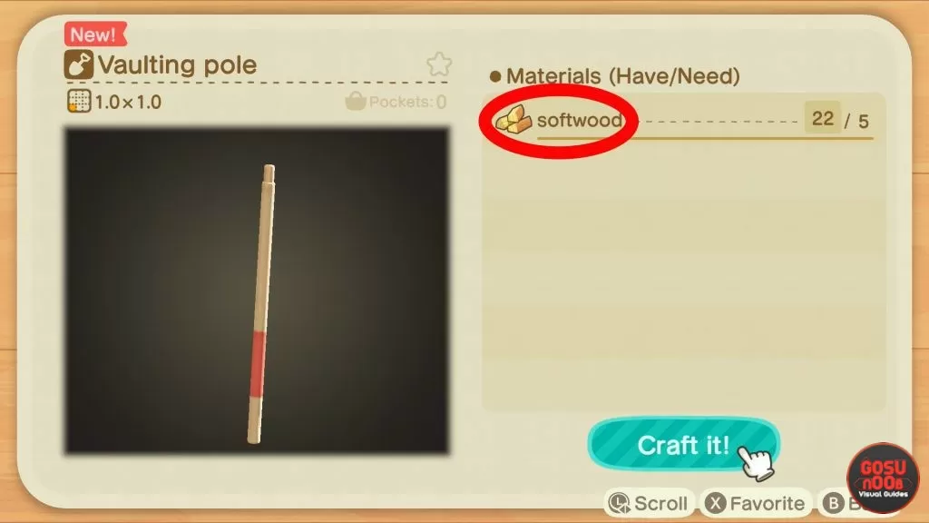 how to get animal crossing new horizons vaulting pole