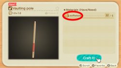 how to get animal crossing new horizons vaulting pole