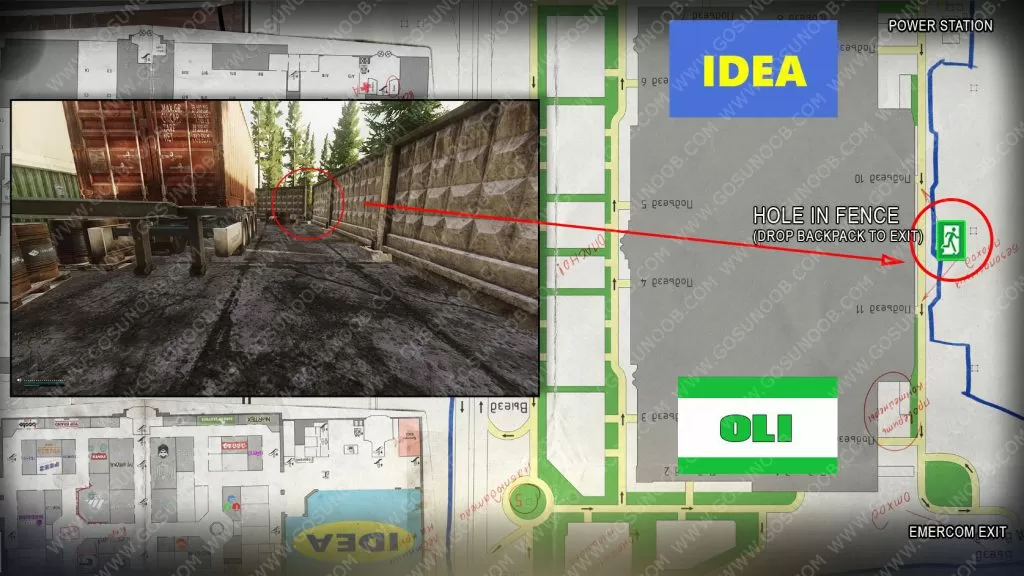 interchange hole in fence extract location map escape from tarkov