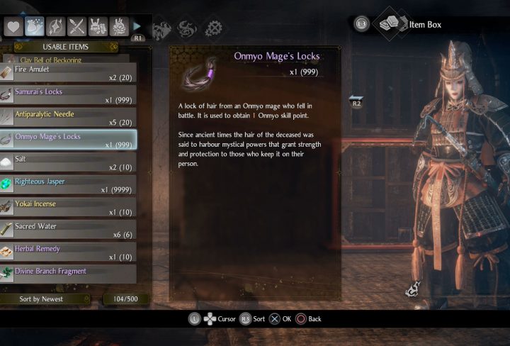 nioh 2 locks of hair locations onmyo mage samurai ninja