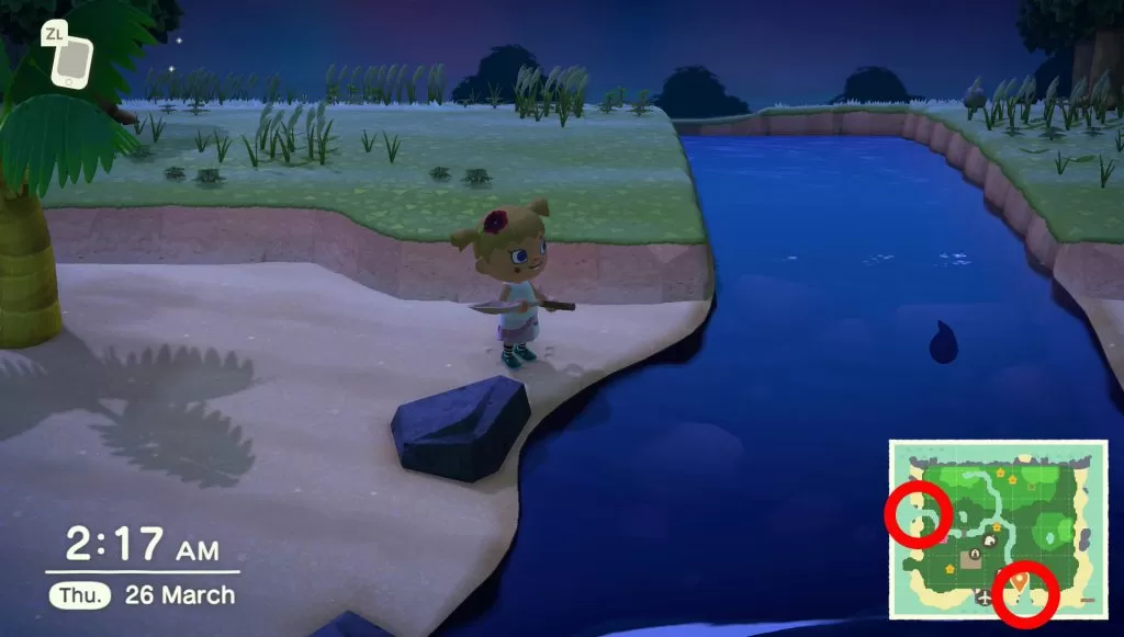 river mouth animal crossing new horizons where to find