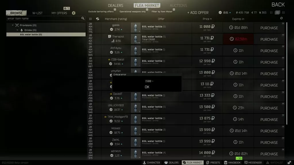 tarkov launcher backend error leaving the game error 228 1500