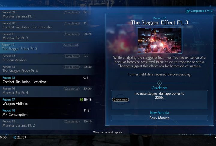 FF7 Remake Battle Intel Report 12 - How to Increase Stagger