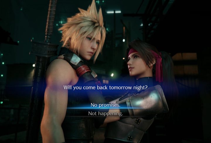 FF7 Remake No Promises or Not Happening Jessie Dialogue