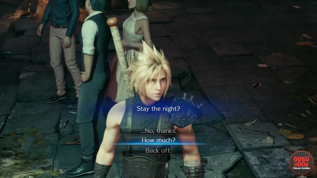 FF7 Remake Stay the Night - No Thanks, How Much, Back Off