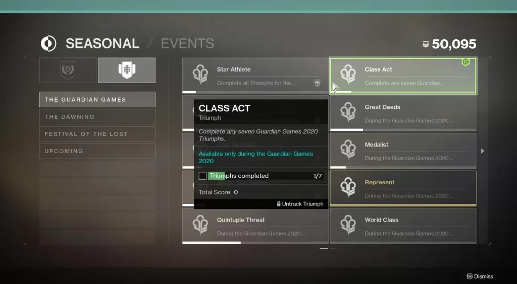 destiny 2 class act triumph