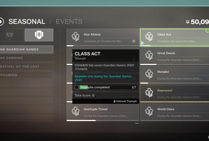 destiny 2 class act triumph