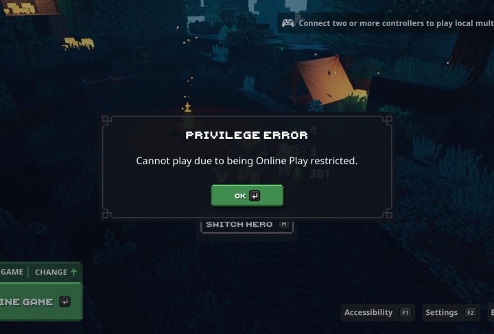 minecraft dungeons bugs privilege errors can't install find in store
