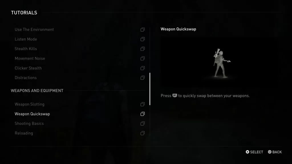 tlou2 quickswap weapons