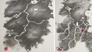 All Kenji Tale Locations Map Ghost of Tsushima