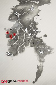 All Yuna Tale Locations Map Ghost of Tsushima