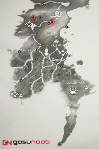 All Yuriko Tale Locations Map Ghost of Tsushima