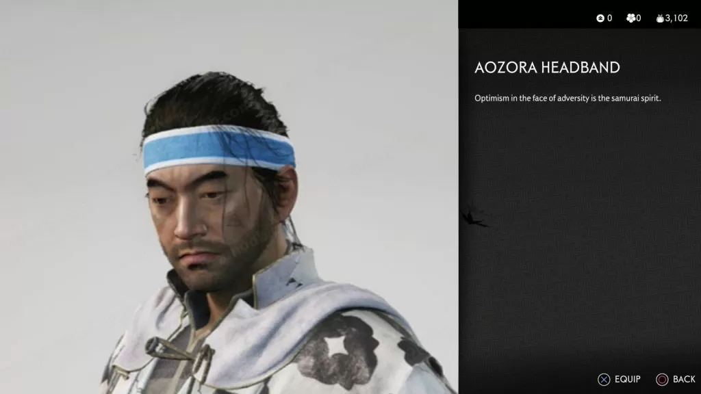 Aozora Headband Ghost of Tsushima