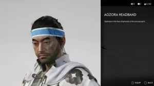 Aozora Headband Ghost of Tsushima