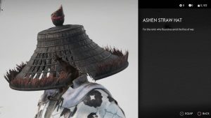 Ashen Straw Hat Ghost of Tsushima