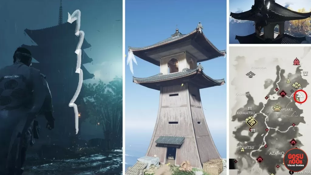 Ghost of Tsushima Temple and Lighthouse Grapple Hook Climbs