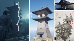 Ghost of Tsushima Temple and Lighthouse Grapple Hook Climbs
