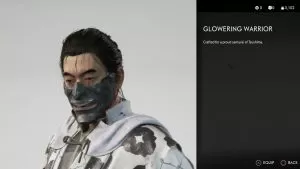 glowering warrior mask ghost of tsushima