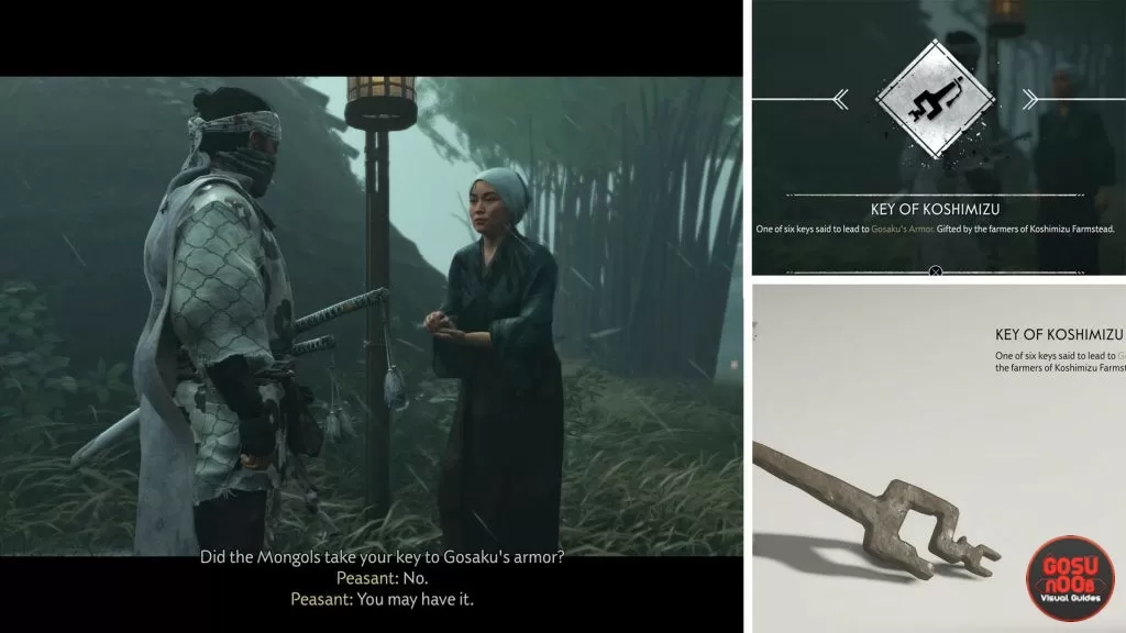 Gosaku Armor Key of Koshimizu Location Ghost of Tsushima