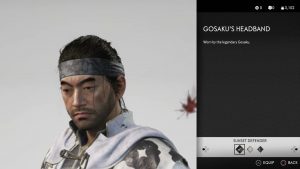Gosaku;s Headband Ghost of Tsushima
