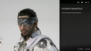 Gyozen's Blindfold Helmet Ghost of Tsushima