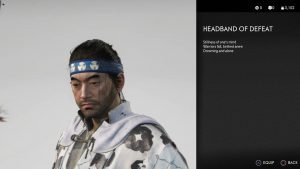 Headband of Defeat Helmet Ghost of Tsushima