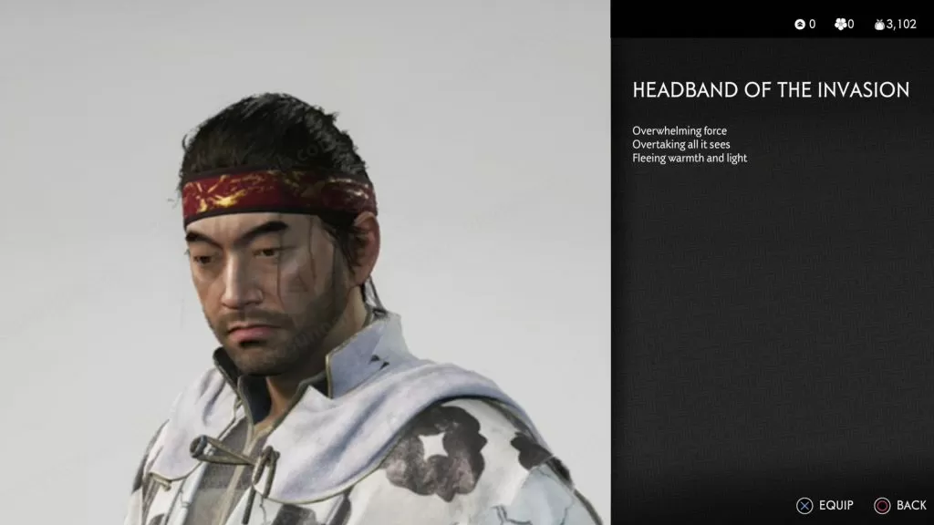 Headband of The Invasion Ghost of Tsushima