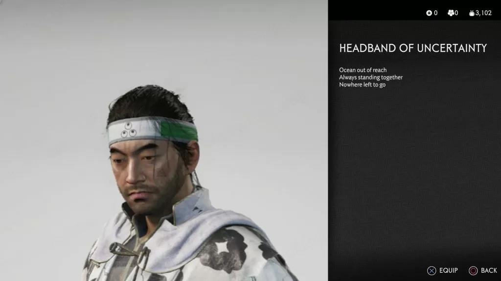 Headband of Uncertainty Helmet Ghost of Tsushima