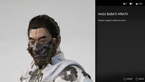 nasu baba's wrath mask ghost of tsushima