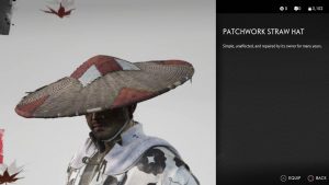 Patchwork Straw Hat Helmet Ghost of Tsushima