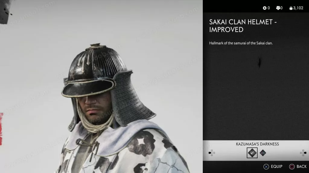 Sakai Clan Helmet Improved Ghost of Tsushima