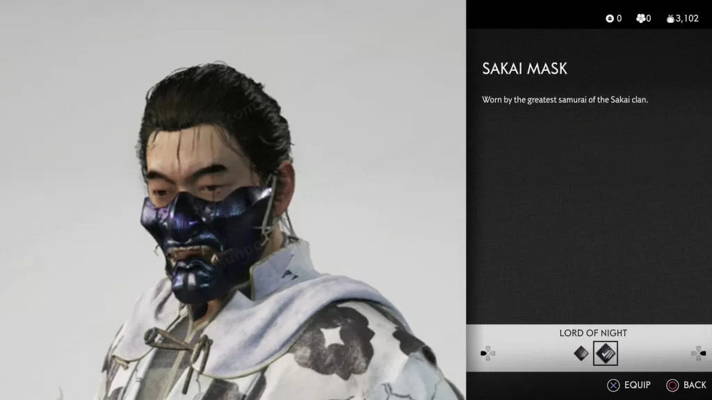 sakai mask ghost of tsushima