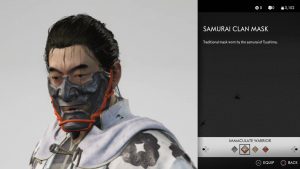 samurai clan mask ghost of tsushima