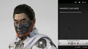 samurai clan mask ghost of tsushima