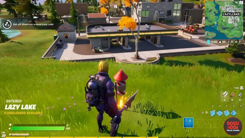 Set Off Fireworks Fortnite - Lazy Lake Locations