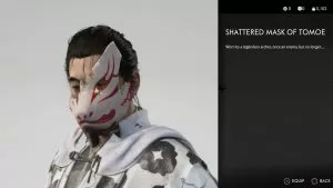 shattered mask of tomoe ghost of tsushima