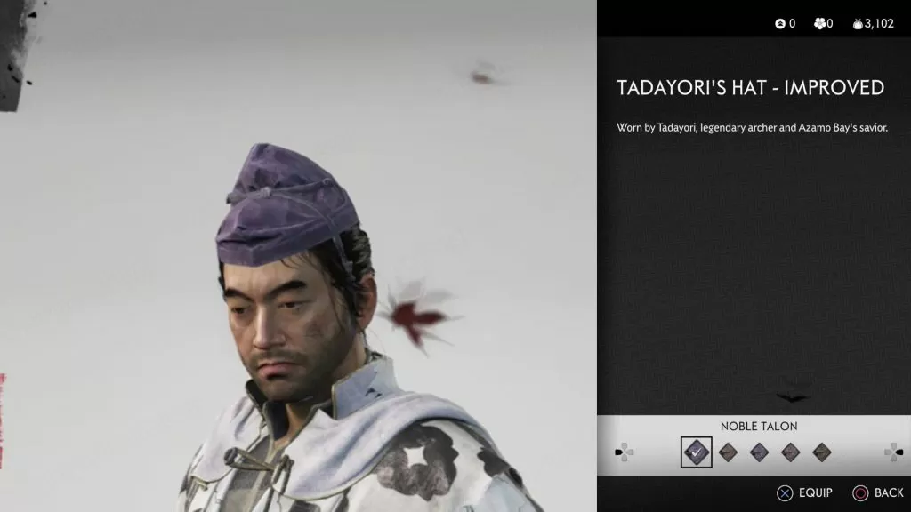Tadayori's Hat Improved Helmet Ghost of Tsushima