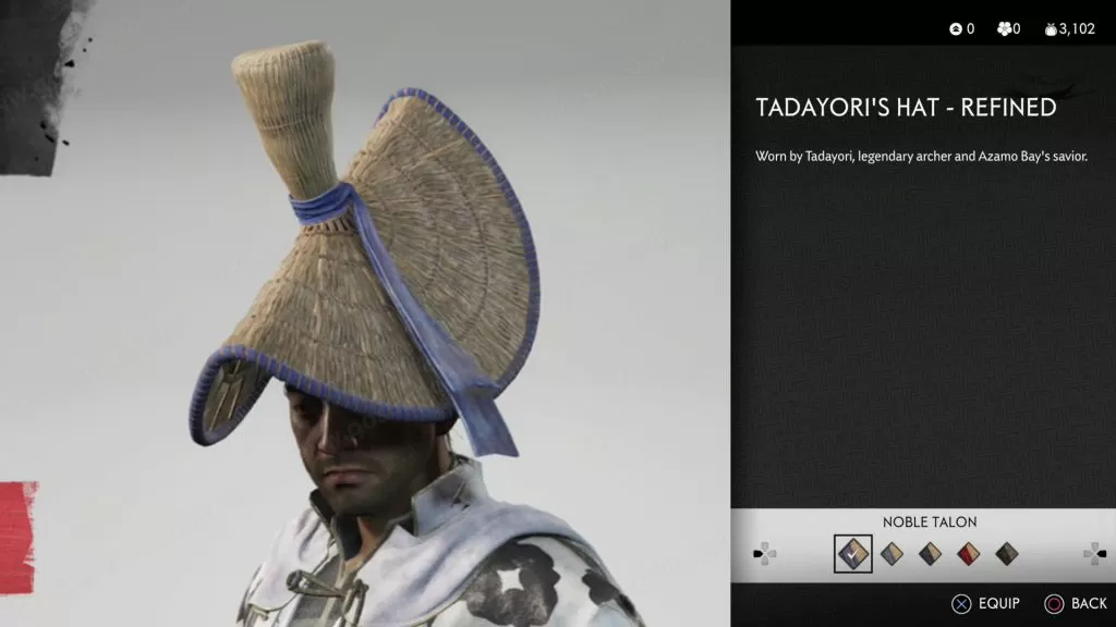 Tadayori's Hat Refined Helmet Ghost of Tsushima