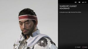 Warrior's Sunset Headband Ghost of Tsushima