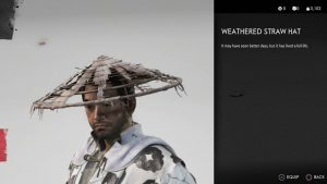Weathered Straw Hat Ghost of Tsushima