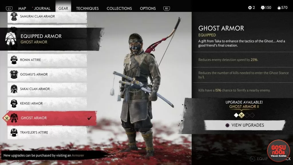 ghost armor ghost of tsushima from the darkness