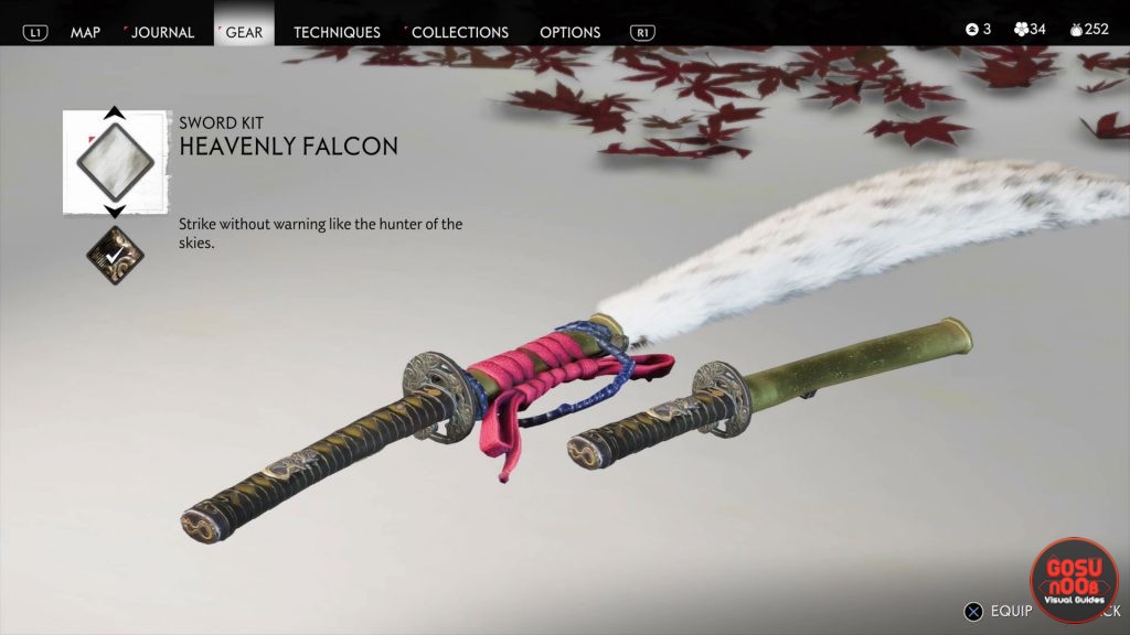 ghost of tsushima heavenly falcon sword kit location heavenly strike