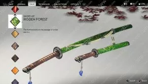 ghost of tsushima hidden forest sword kit