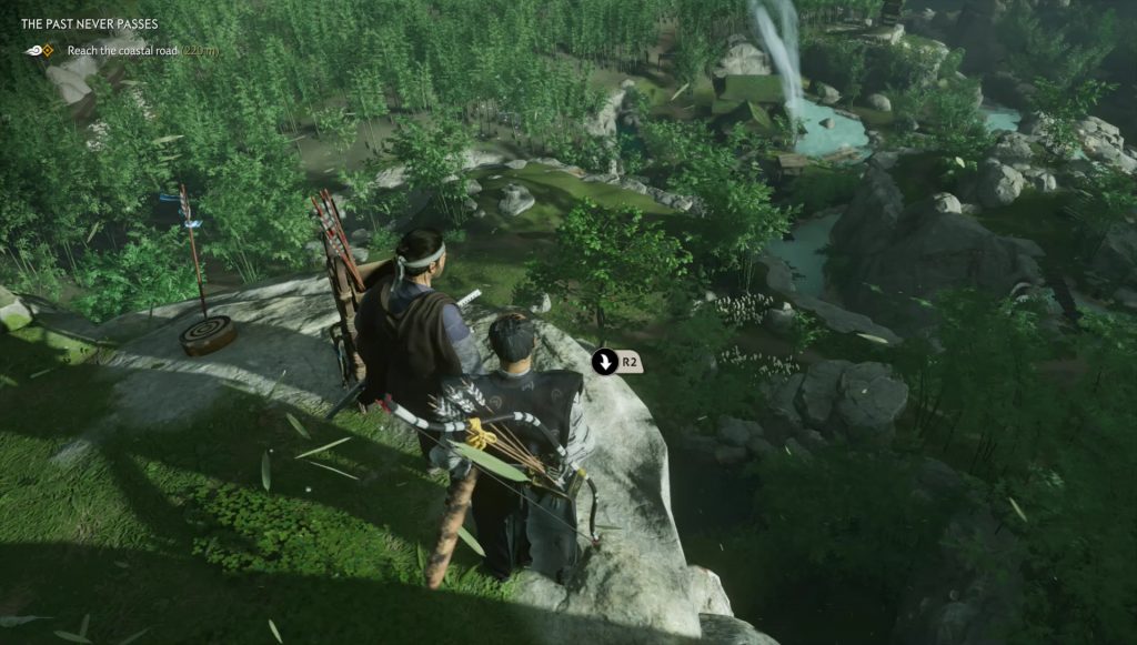 ghost of tsushima how to hide bow on jin's back