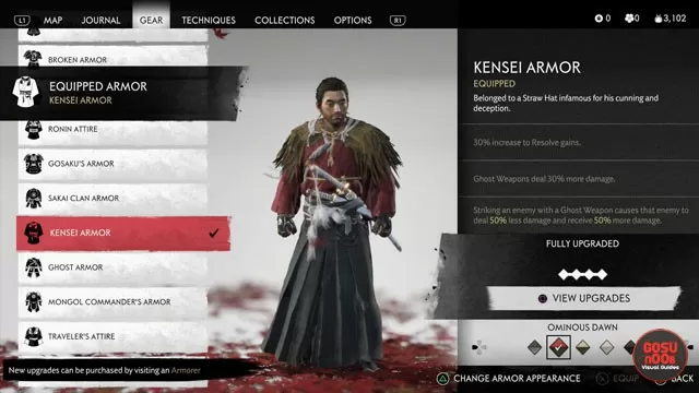 ghost of tsushima straw cape outfit from gameplay demo location