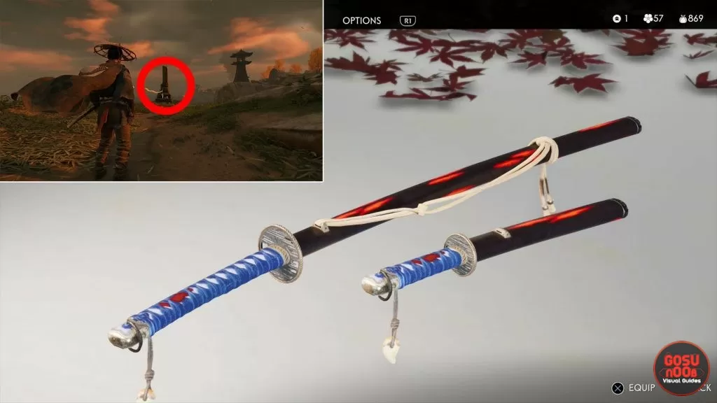 ghost of tsushima sword kits how to get